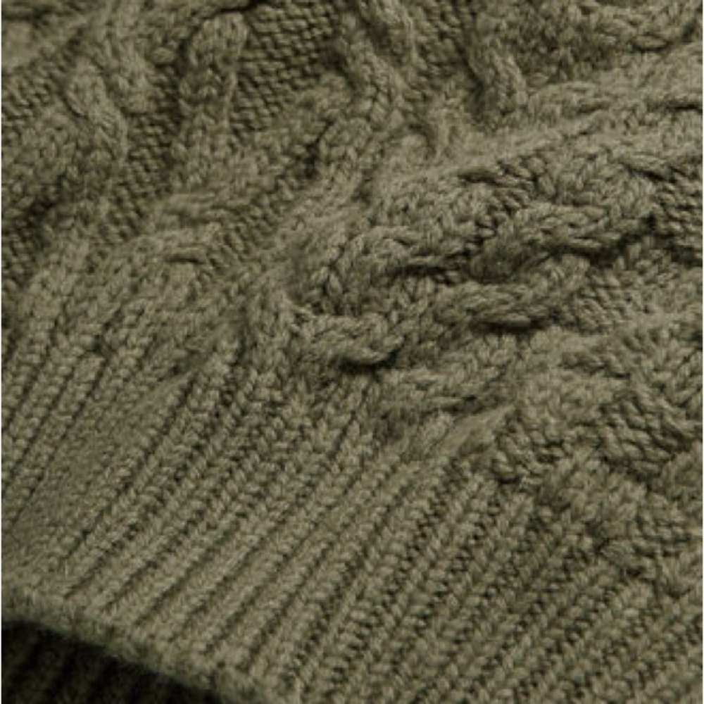 NWT🔖 The Kooples Khaki 100% Wool Cable-Knit Sweater - Picture 4 of 7